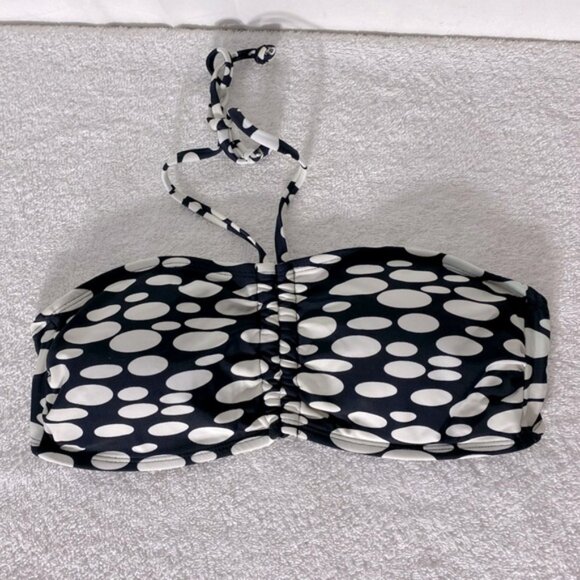 5/$25 Women’s Black and White Polka Dot Bikini Top L - Picture 7 of 7